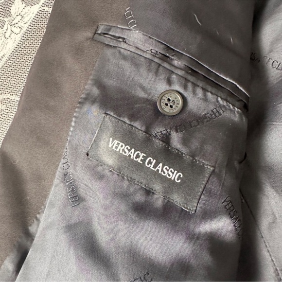 Versace Classic Black Wool Blazer Size 52 - Picture 5 of 15